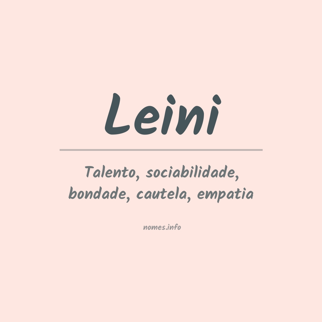 Significado do nome Leini