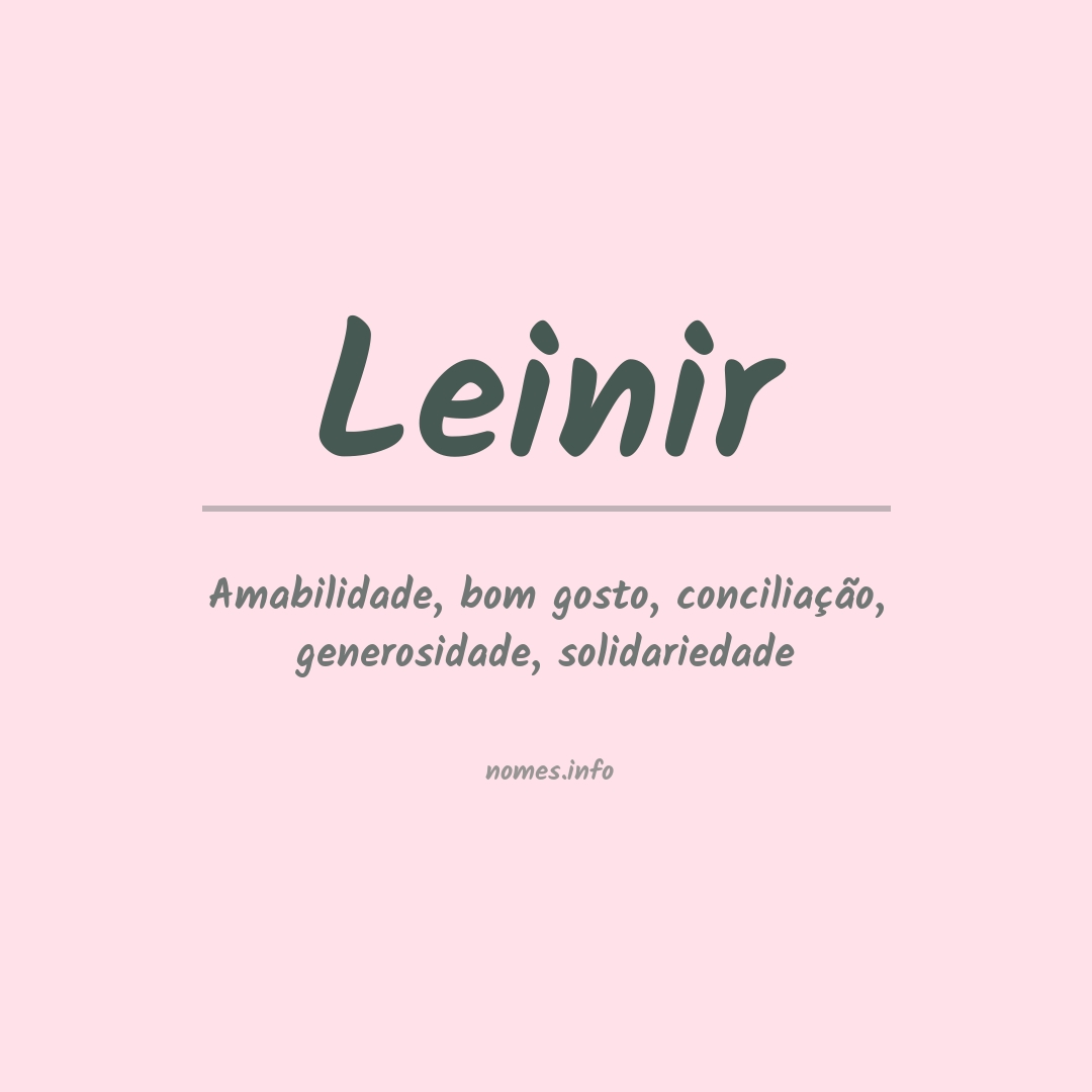 Significado do nome Leinir