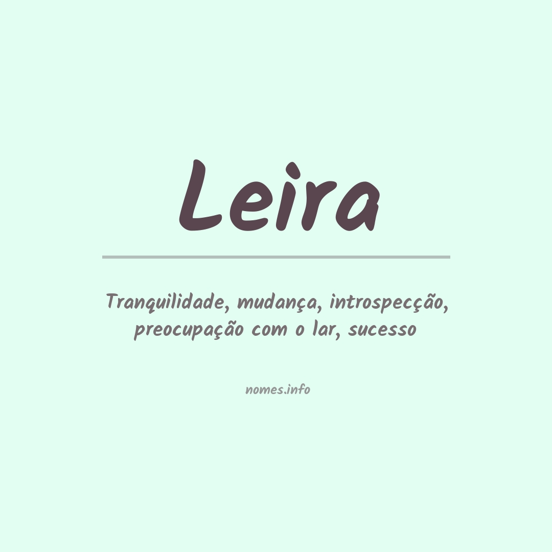 Significado do nome Leira