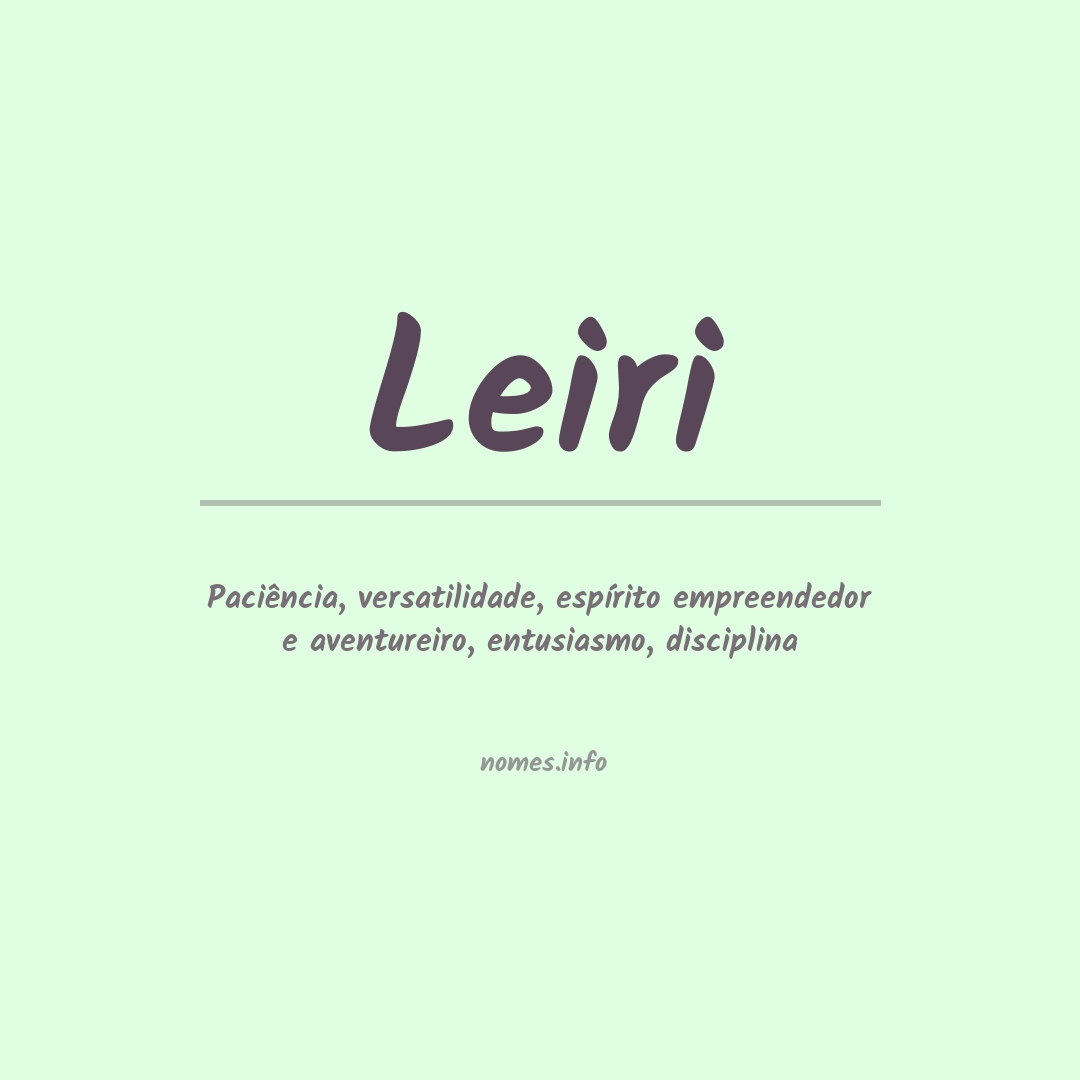 Significado do nome Leiri