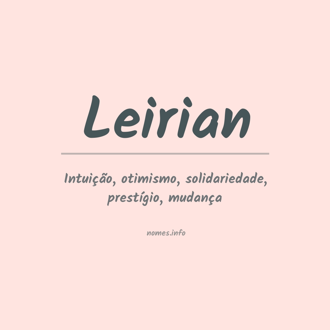 Significado do nome Leirian