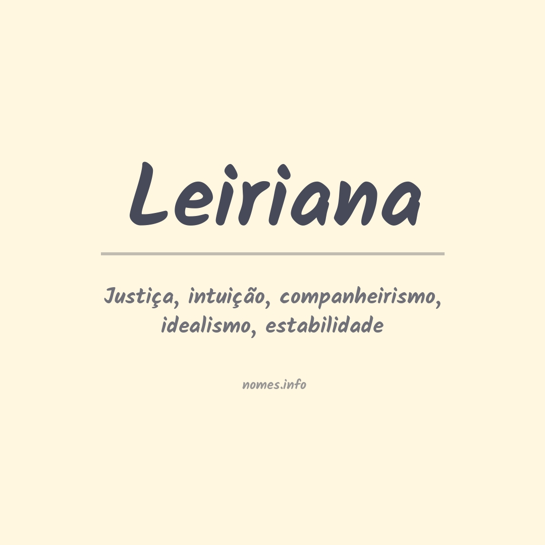 Significado do nome Leiriana
