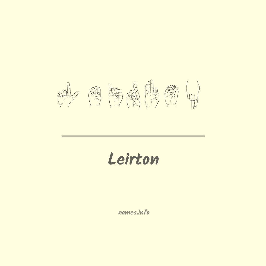 Leirton em Libras