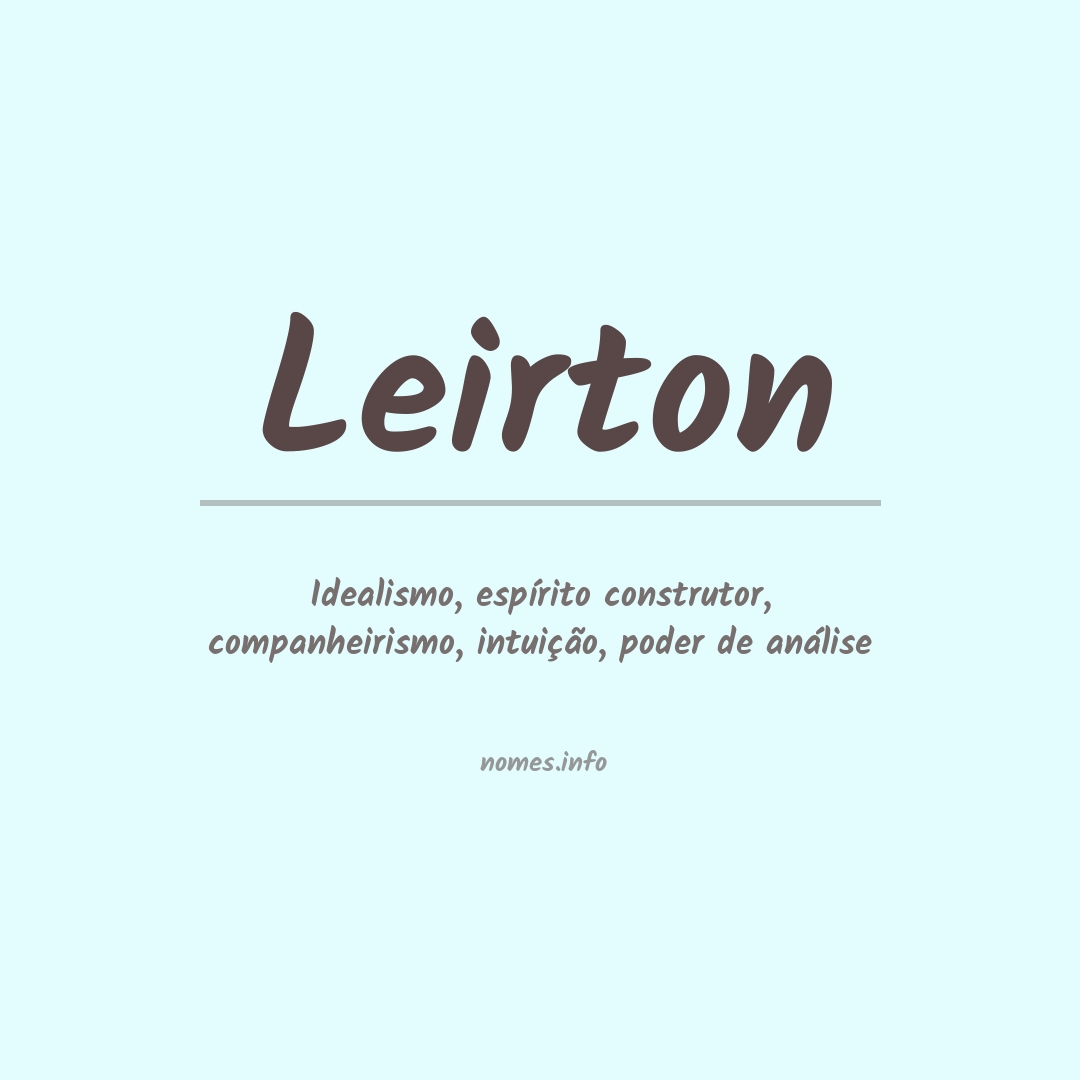 Significado do nome Leirton