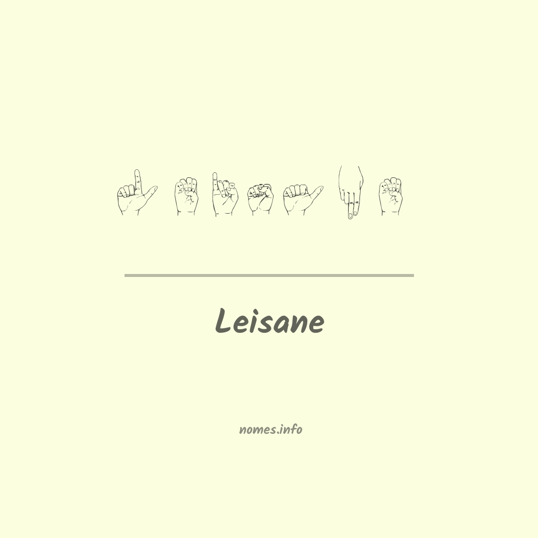 Leisane em Libras