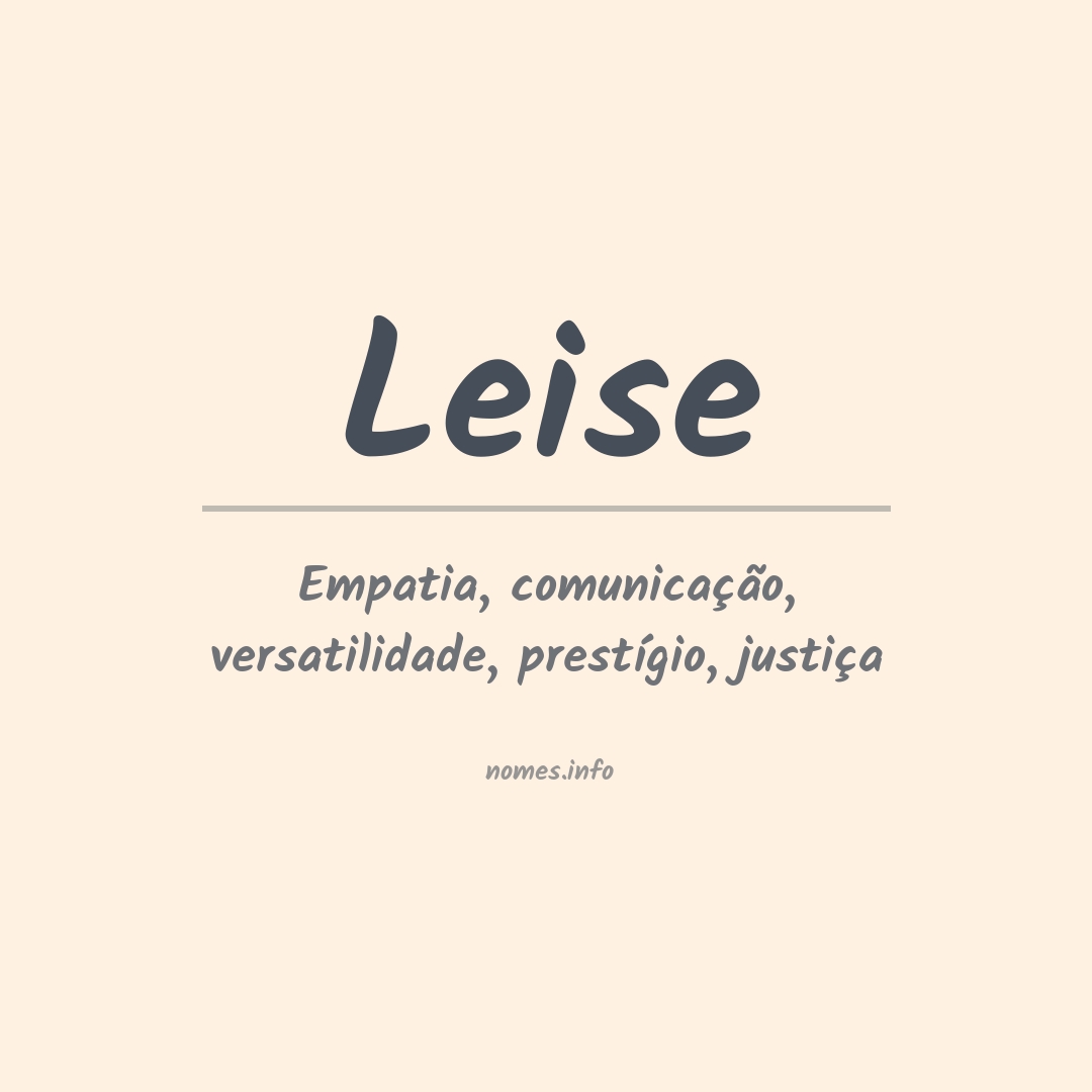 Significado do nome Leise