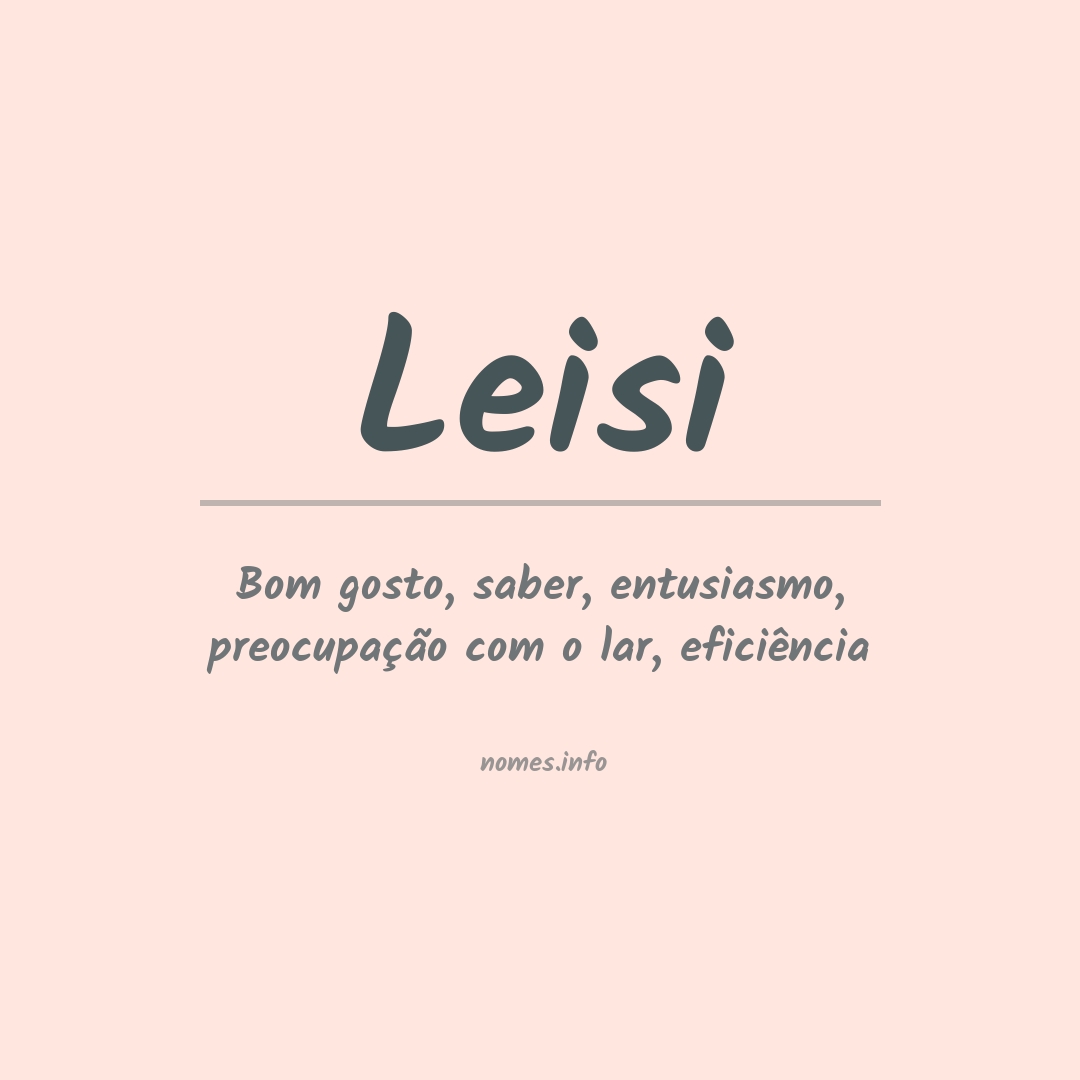 Significado do nome Leisi