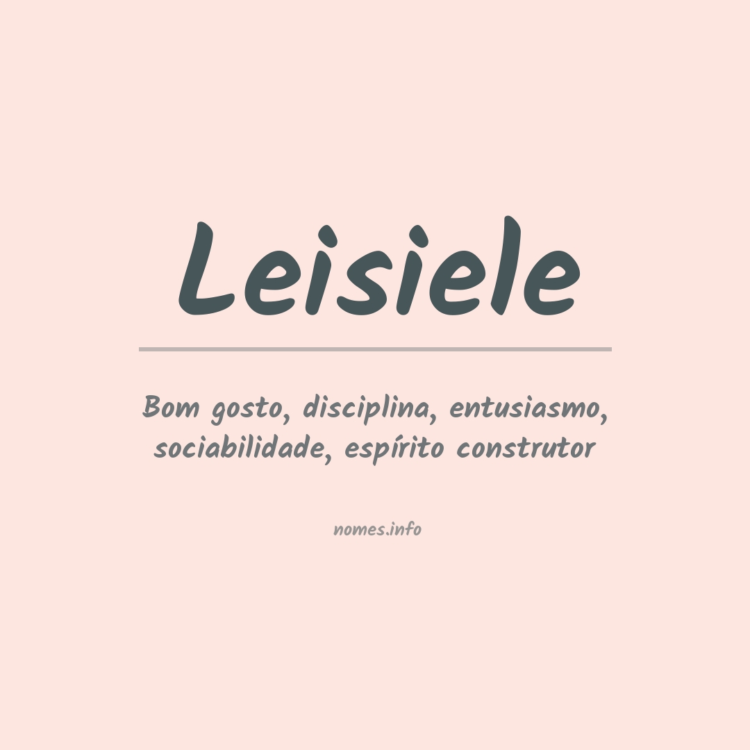 Significado do nome Leisiele