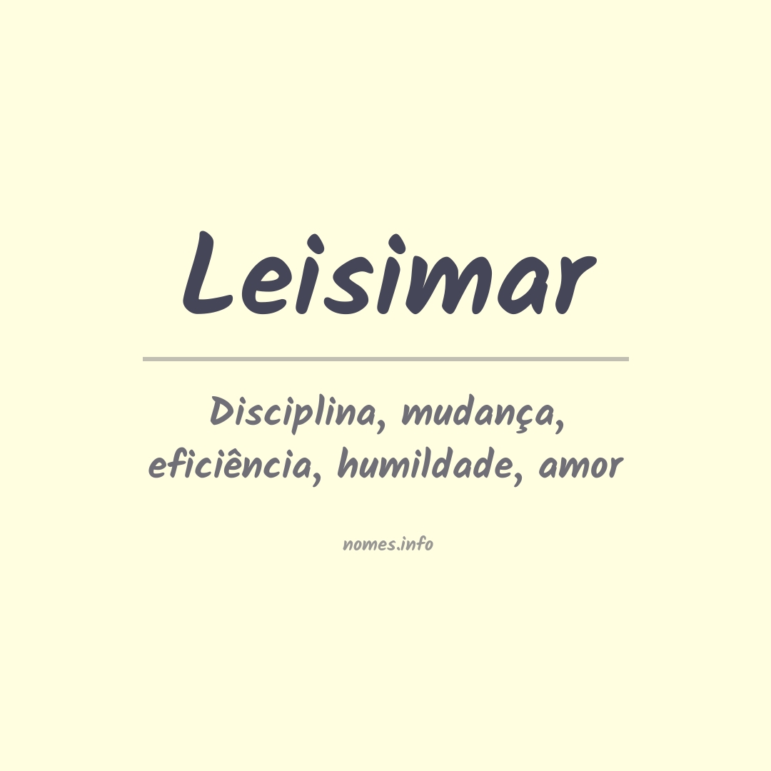 Significado do nome Leisimar