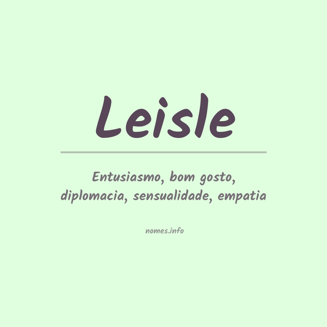 Significado do nome Leisle