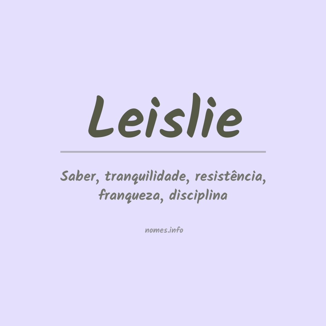 Significado do nome Leislie