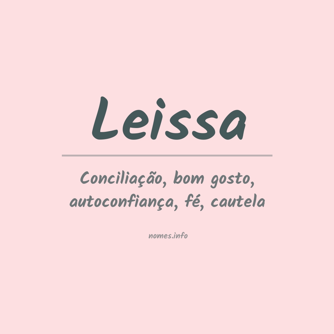 Significado do nome Leissa