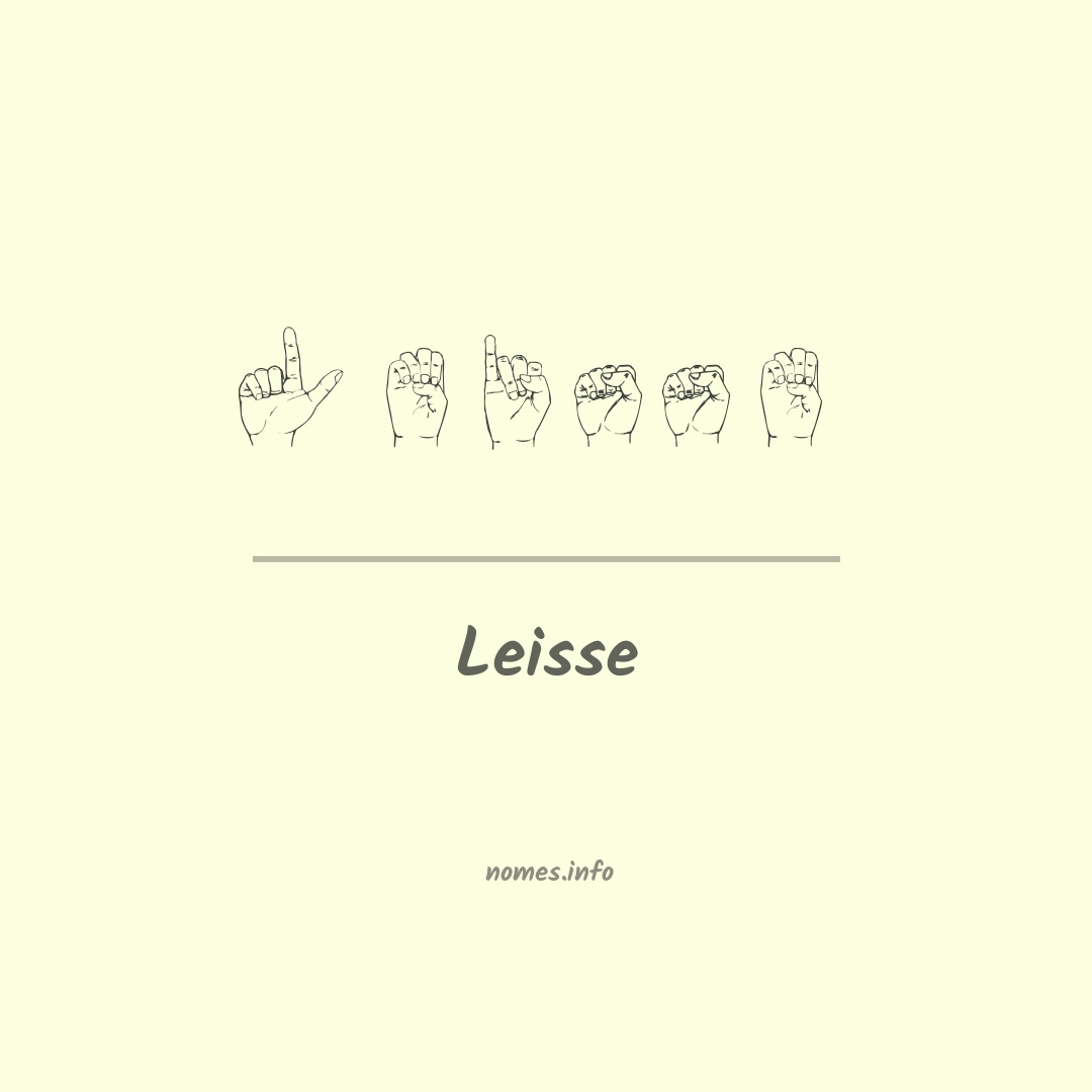 Leisse em Libras