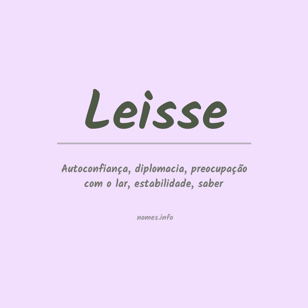 Significado do nome Leisse