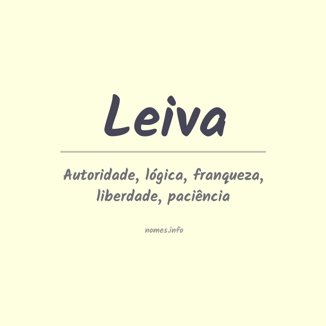 Significado do nome Leiva