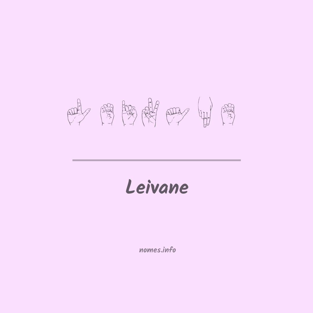 Leivane em Libras