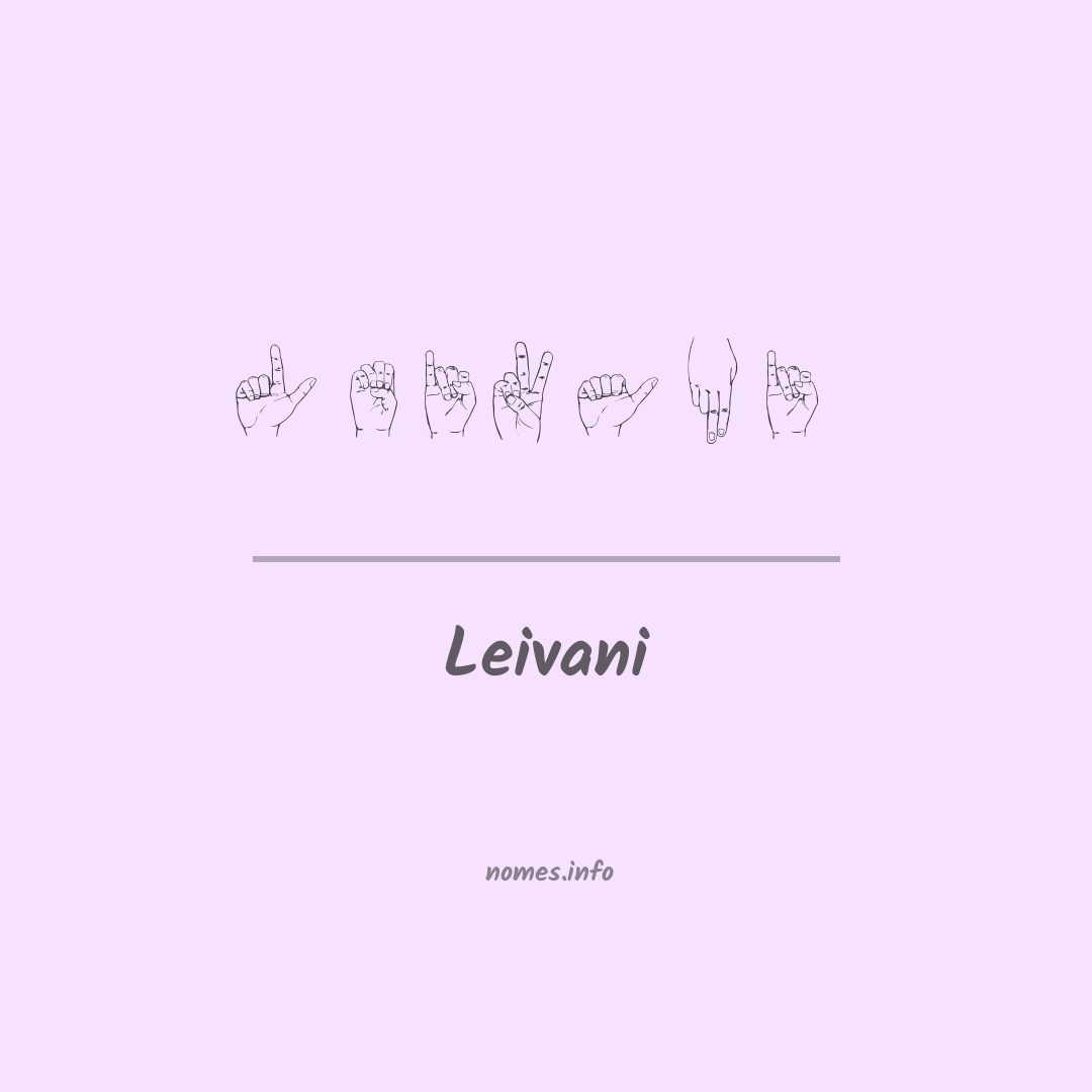 Leivani em Libras