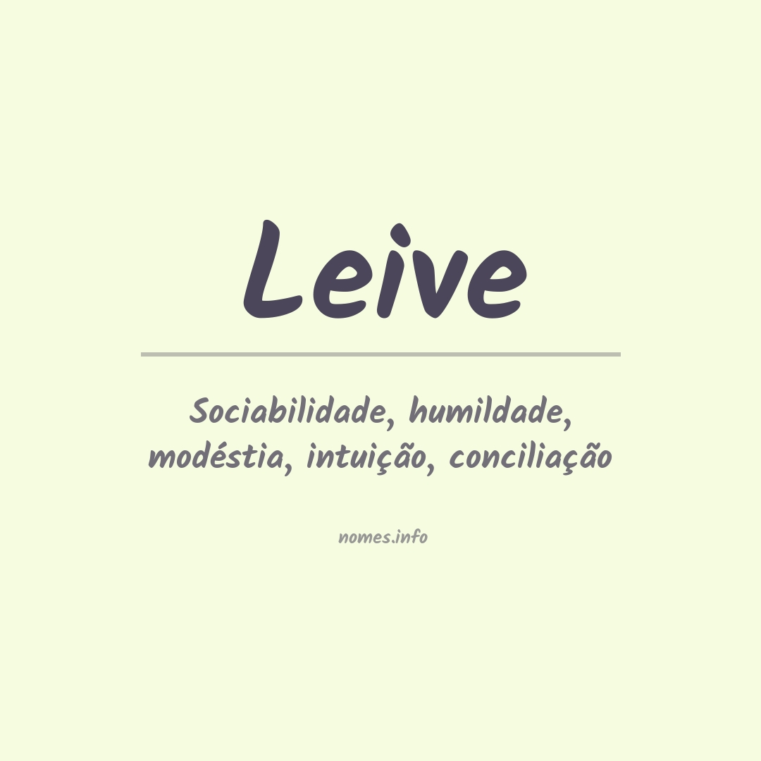 Significado do nome Leive