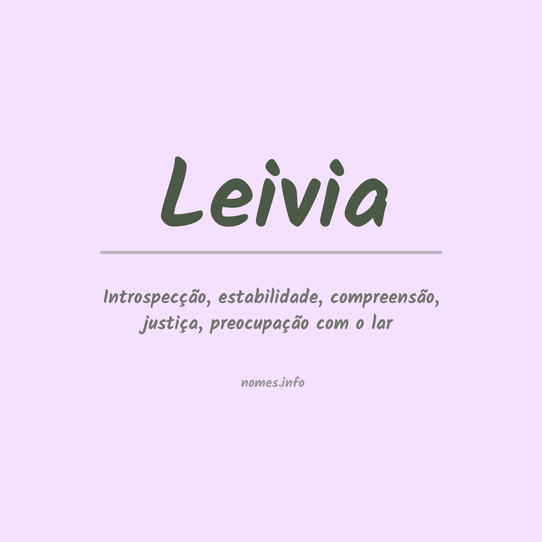 Significado do nome Leivia