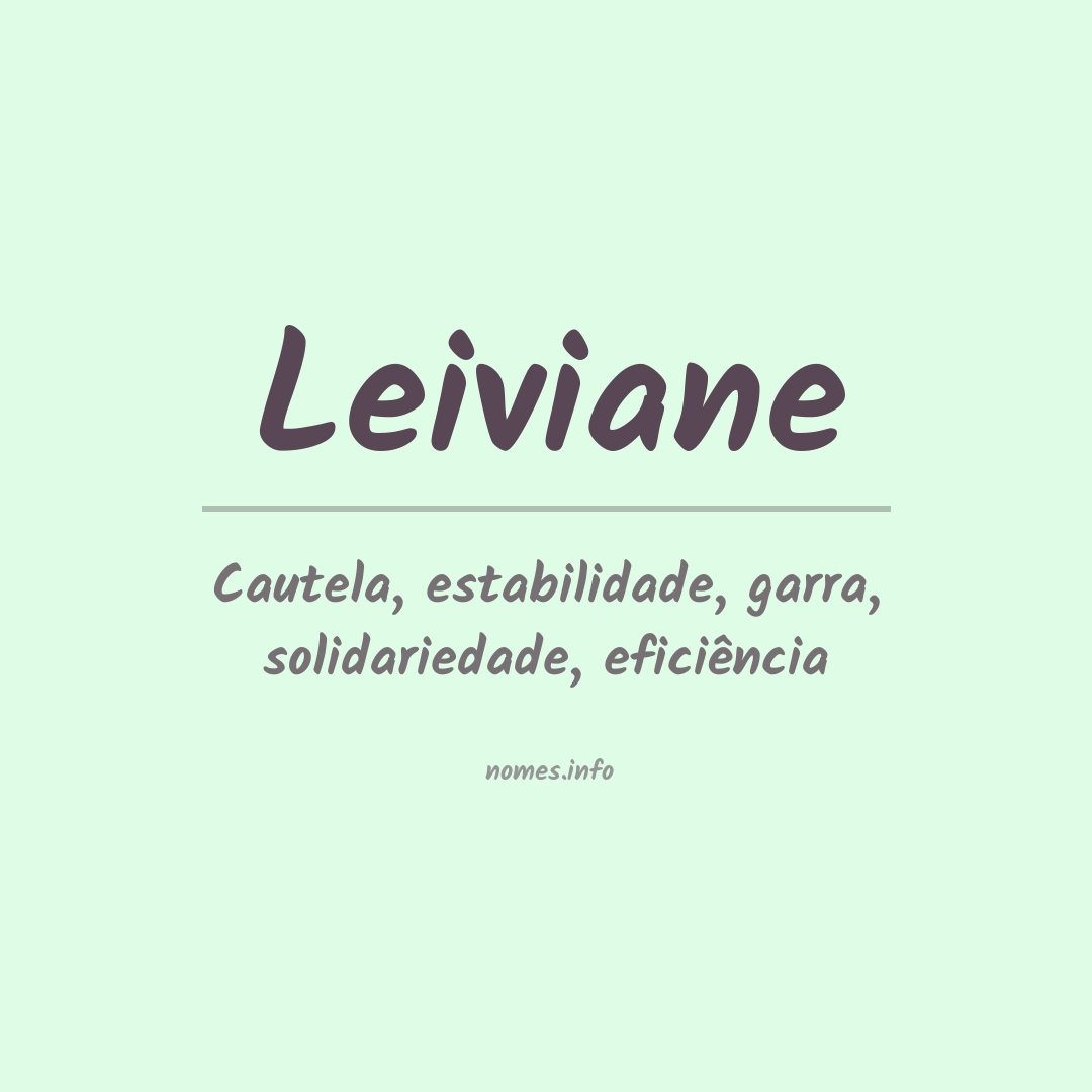 Significado do nome Leiviane