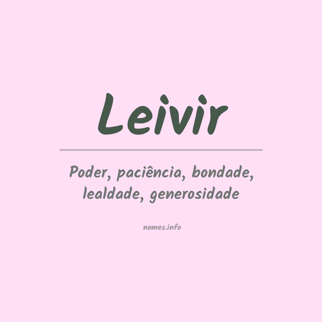Significado do nome Leivir