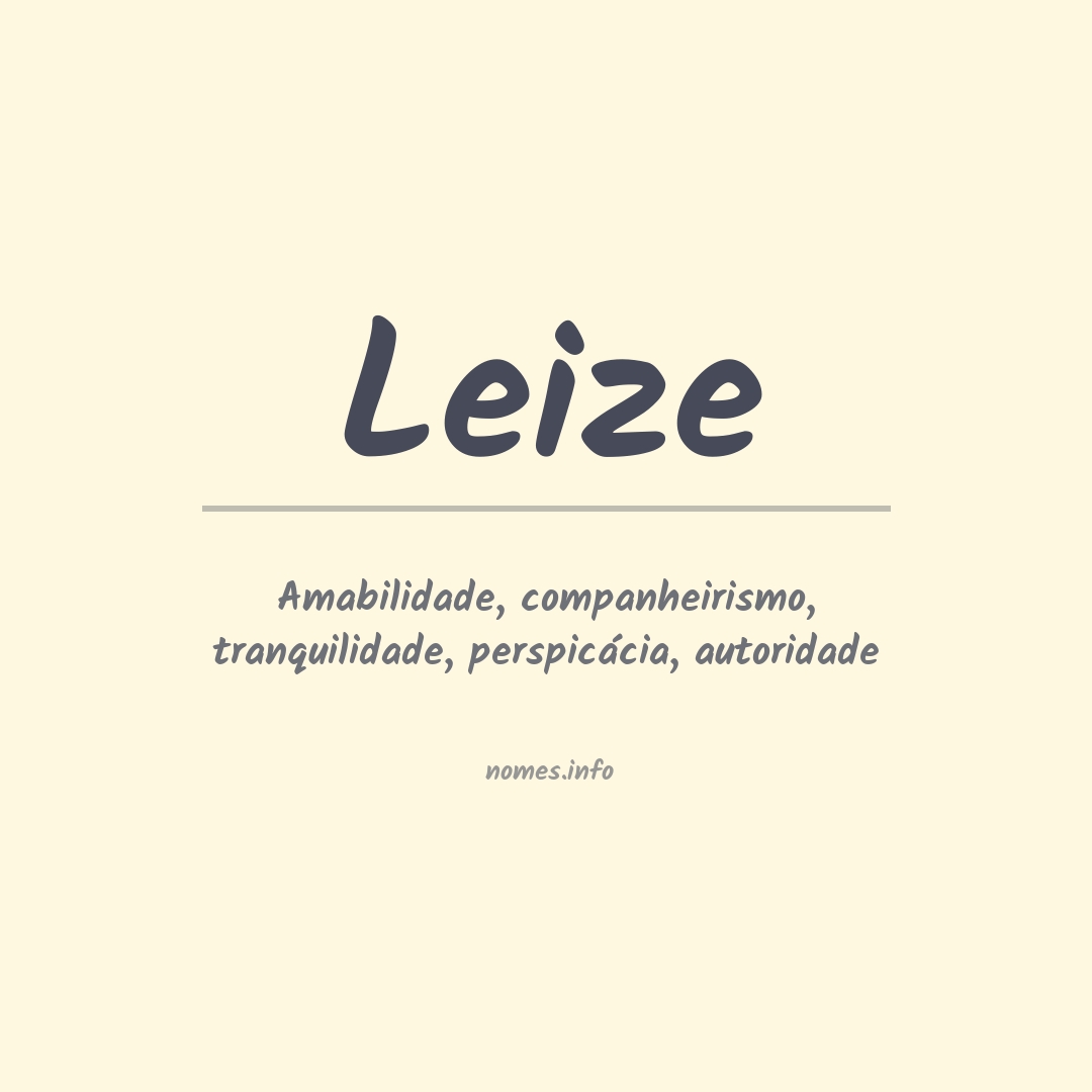 Significado do nome Leize