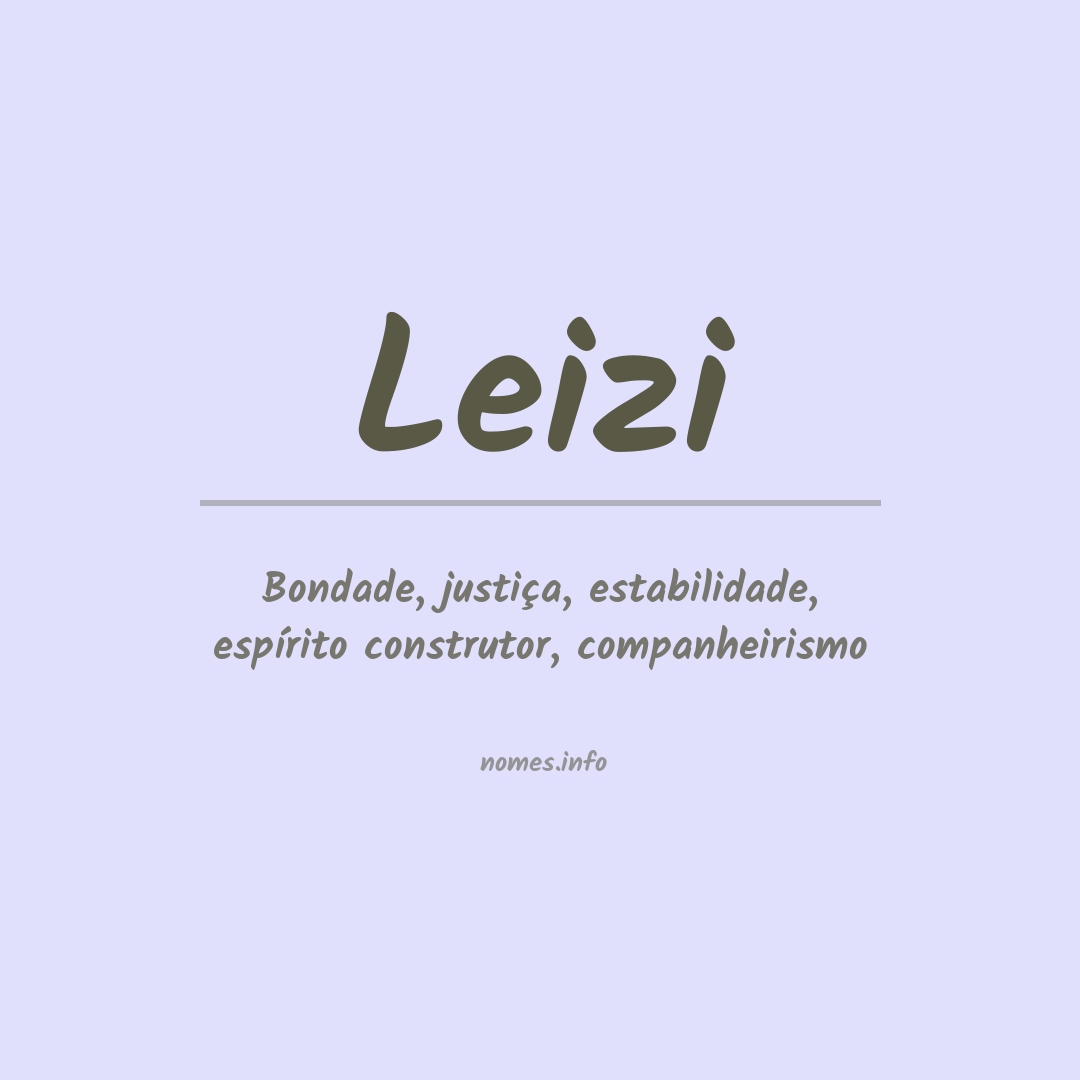 Significado do nome Leizi