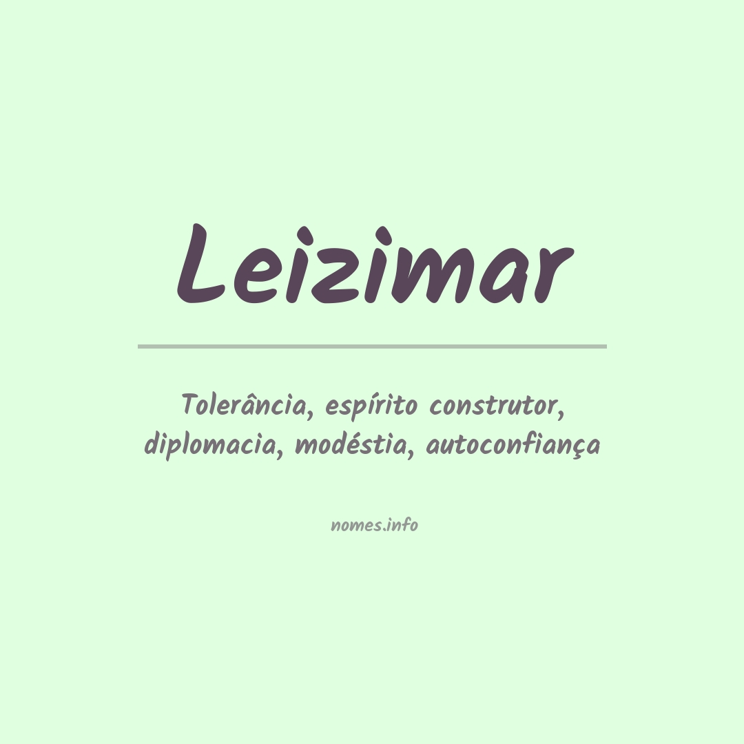 Significado do nome Leizimar