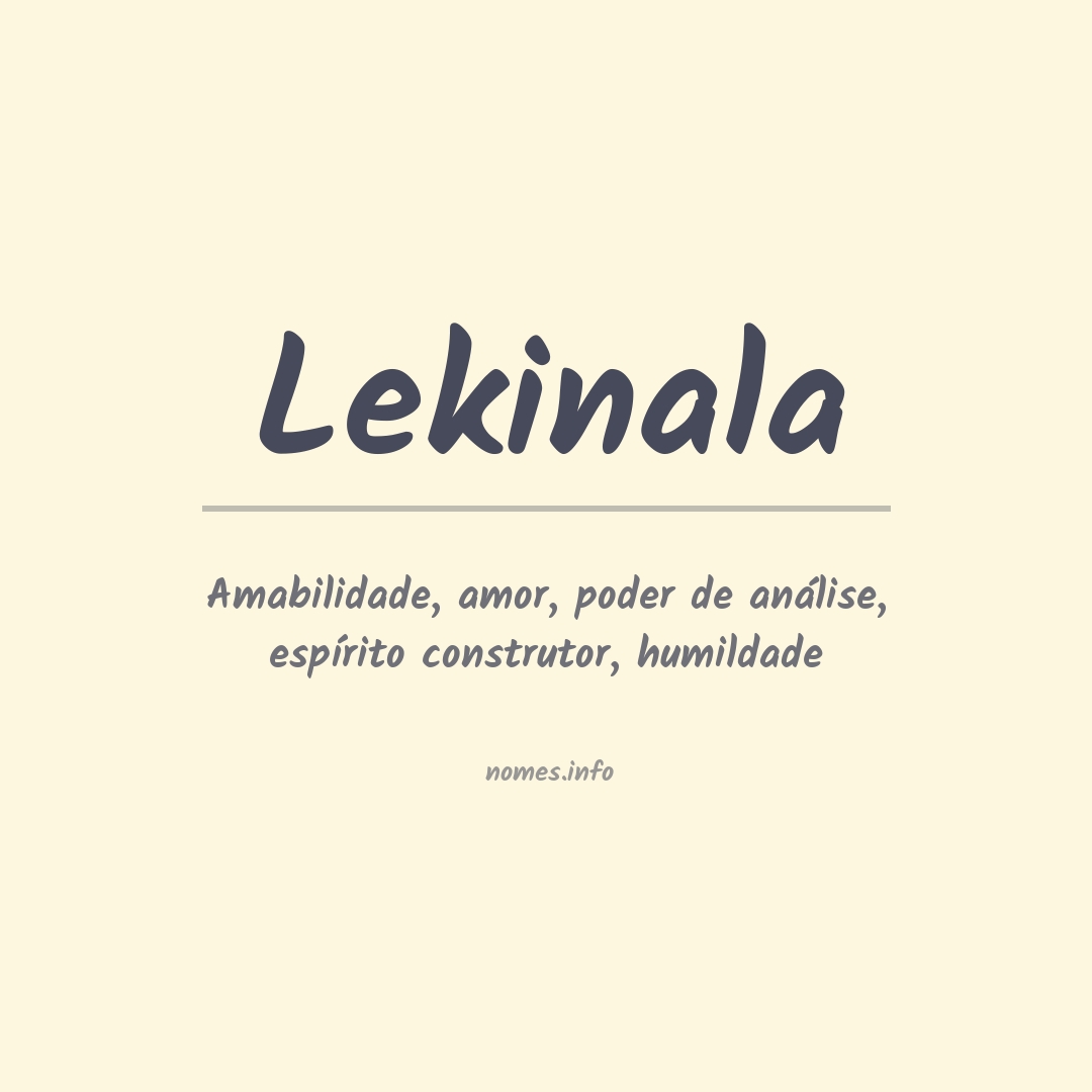 Significado do nome Lekinala