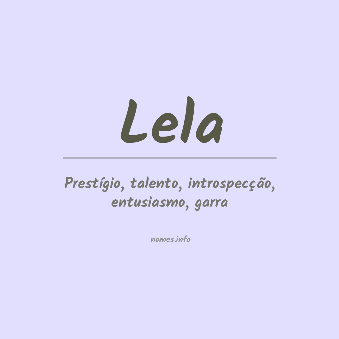 Significado do nome Lela