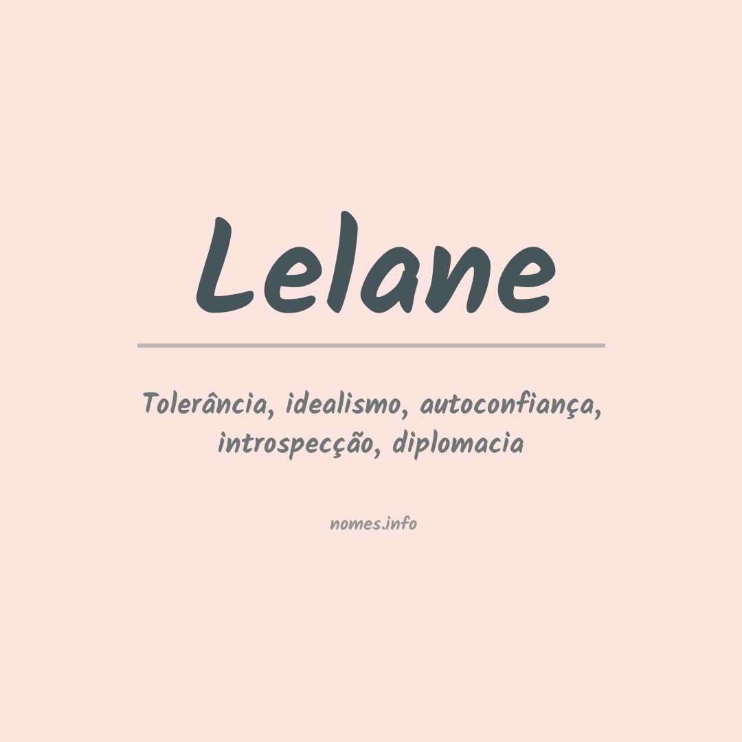 Significado do nome Lelane