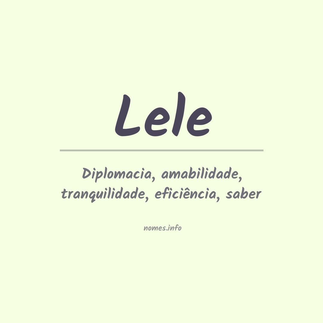 Significado do nome Lele