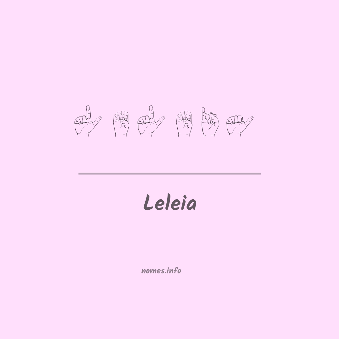 Leleia em Libras