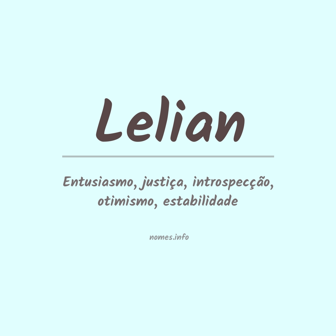 Significado do nome Lelian