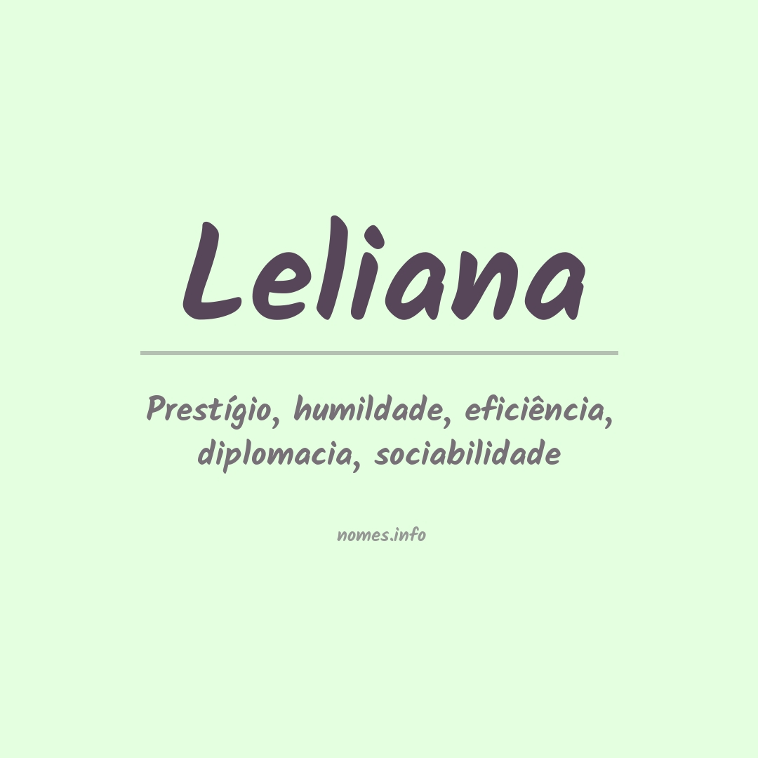 Significado do nome Leliana