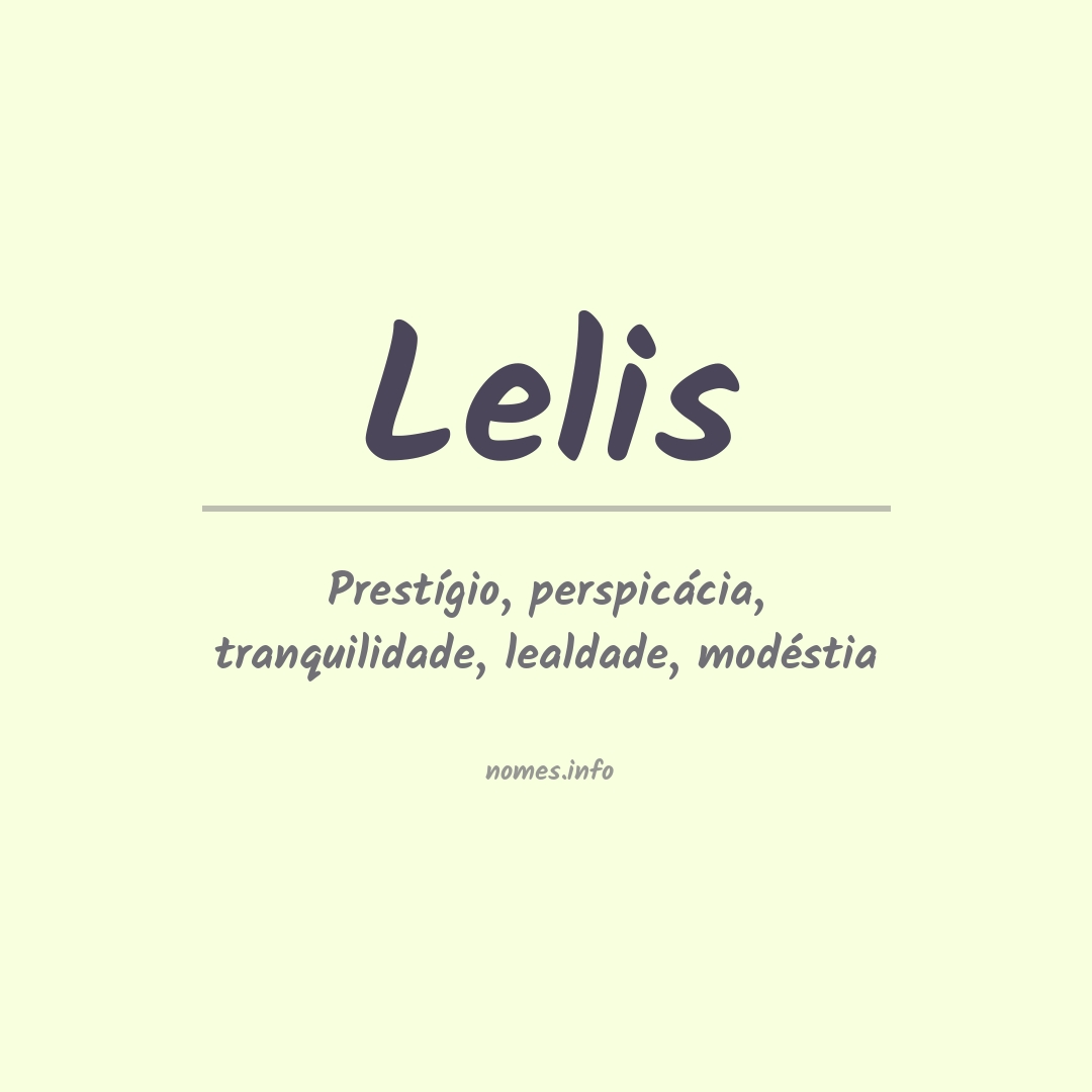 Significado do nome Lelis