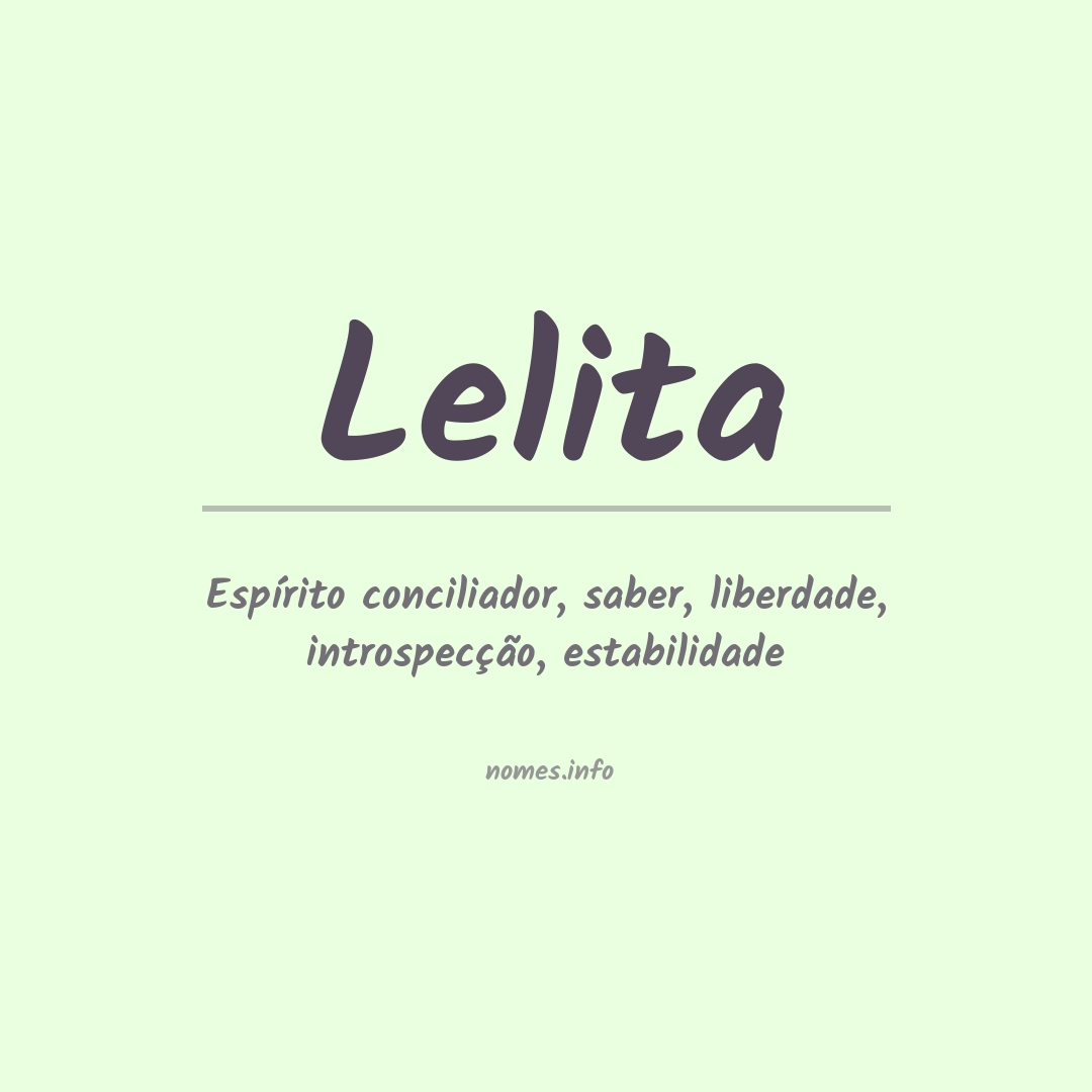 Significado do nome Lelita