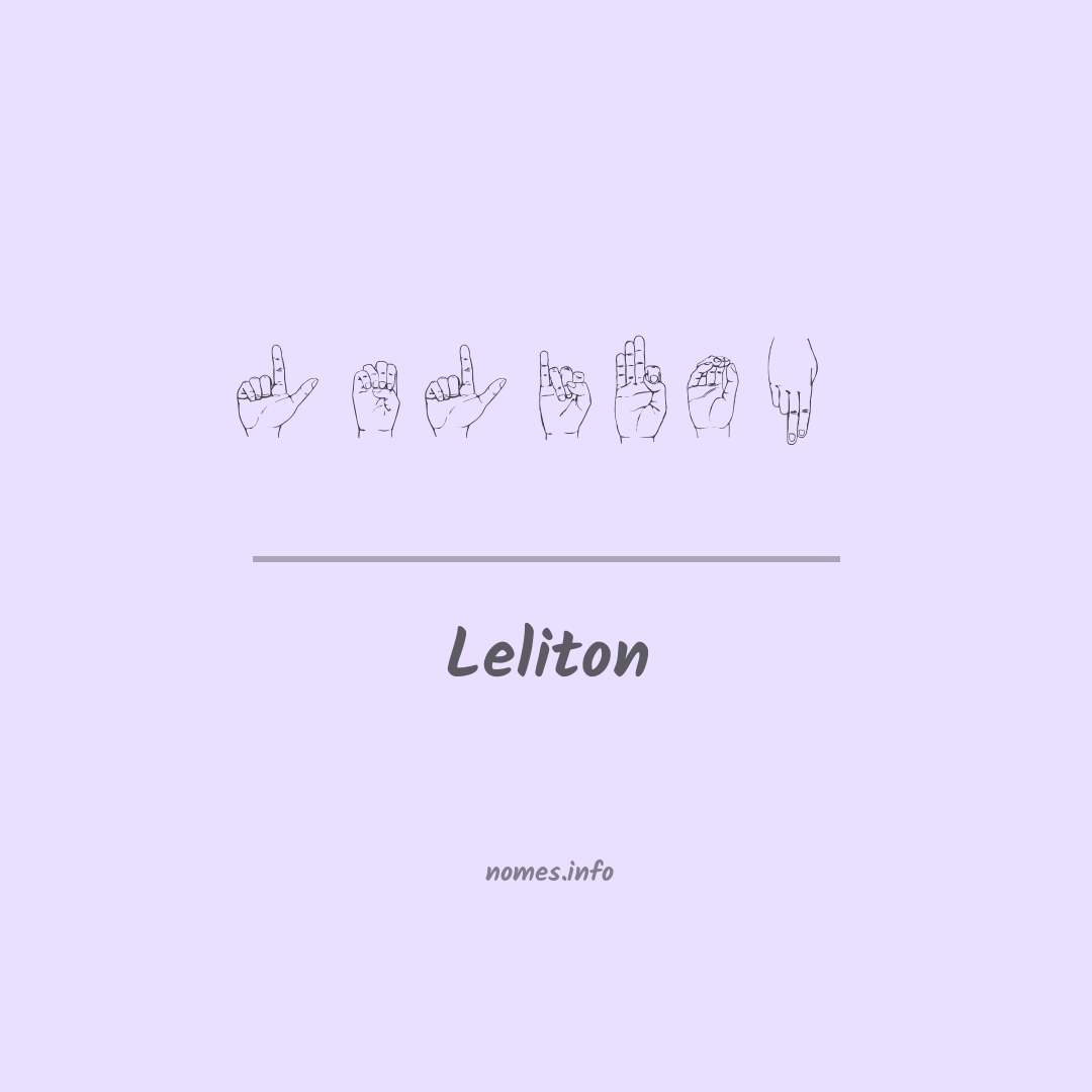 Leliton em Libras
