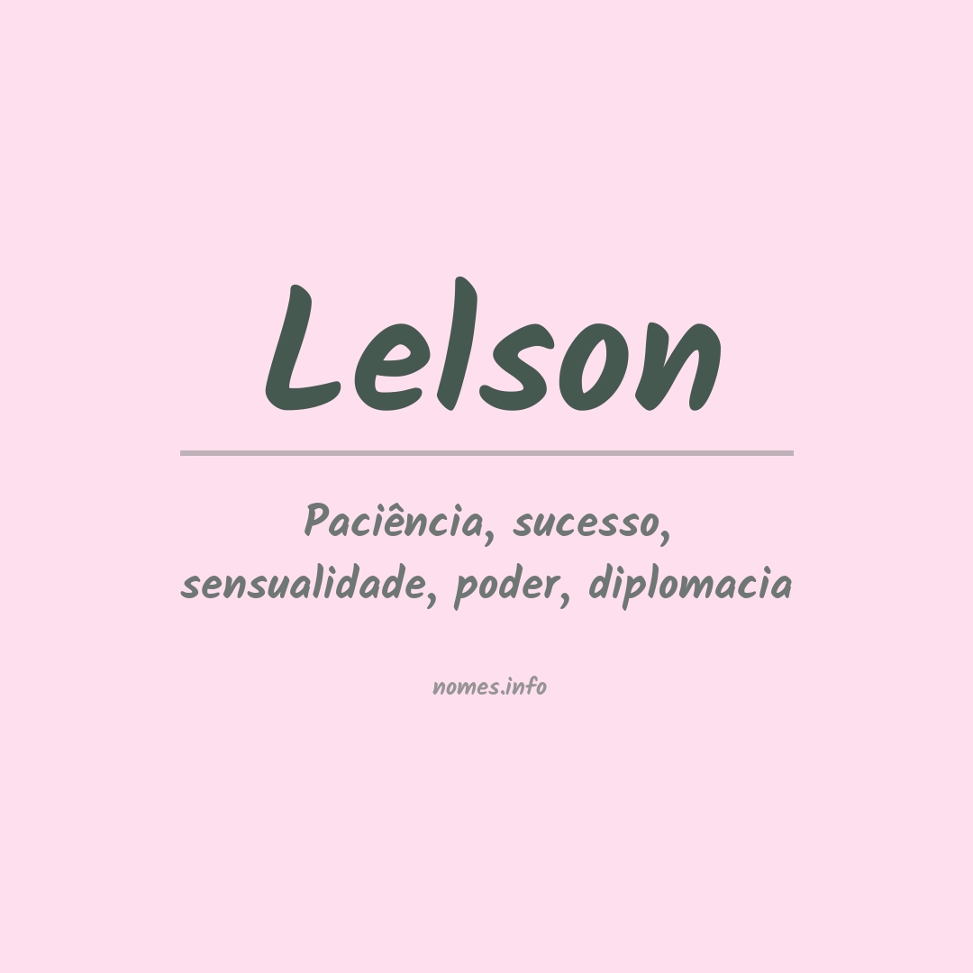 Significado do nome Lelson