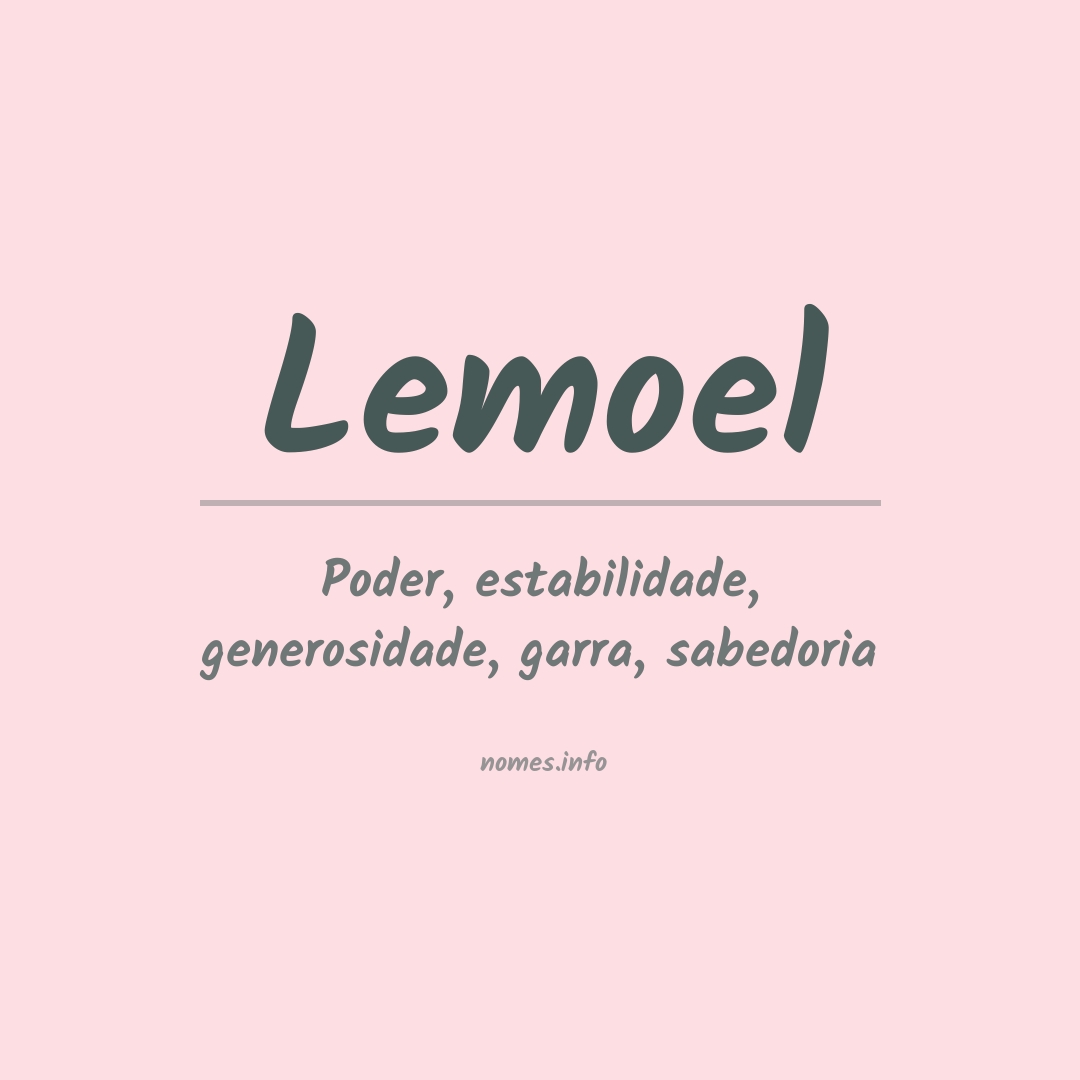 Significado do nome Lemoel