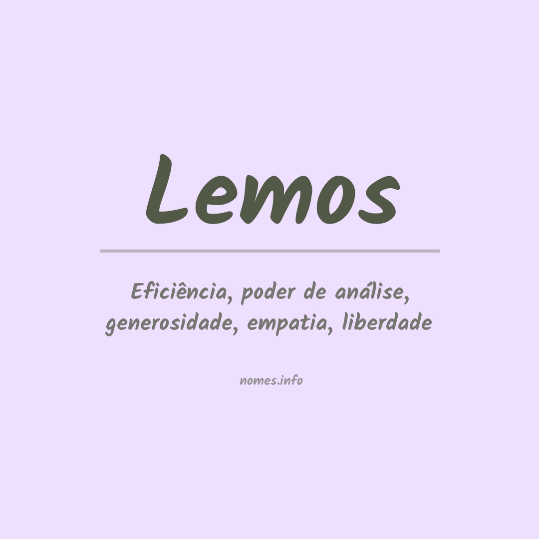 Significado do nome Lemos