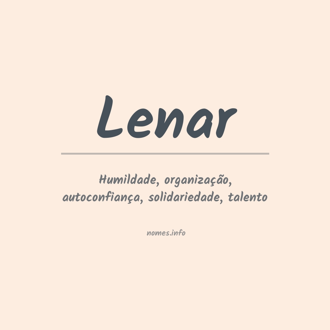 Significado do nome Lenar