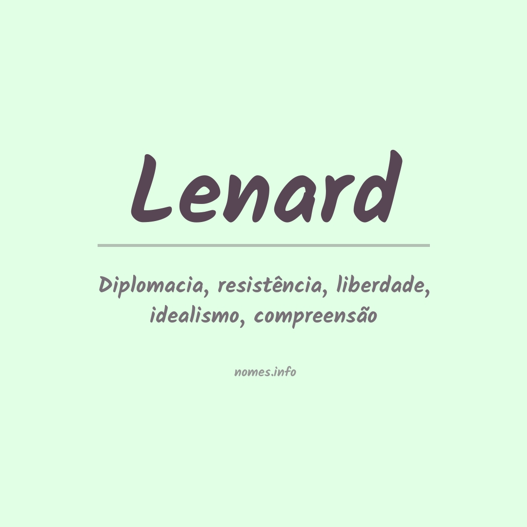 Significado do nome Lenard