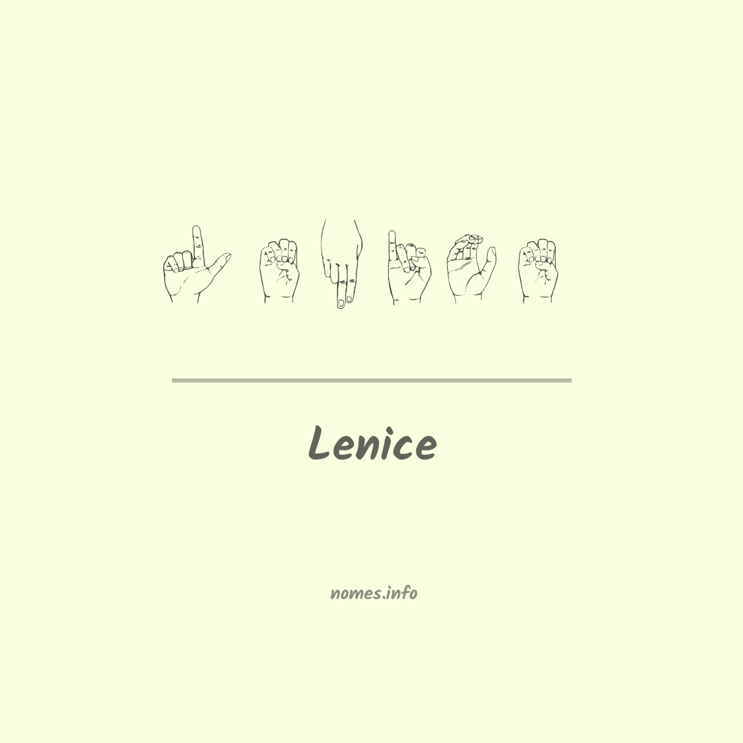 Lenice em Libras