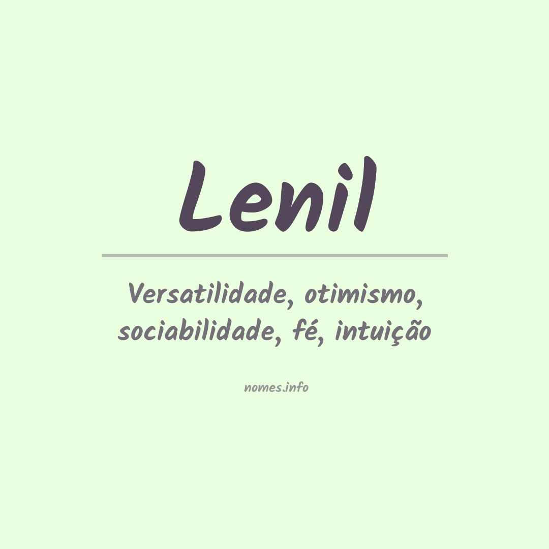 Significado do nome Lenil