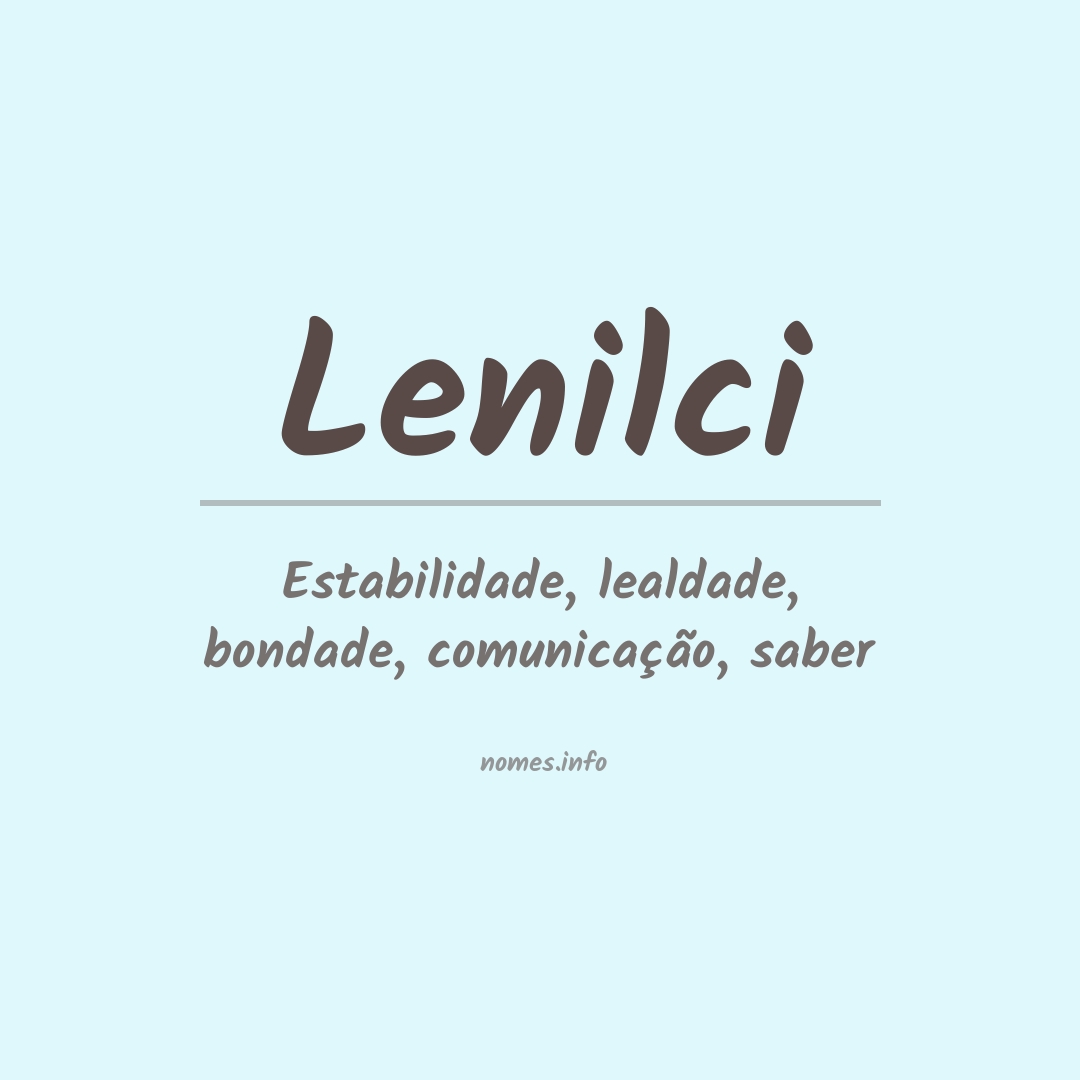 Significado do nome Lenilci