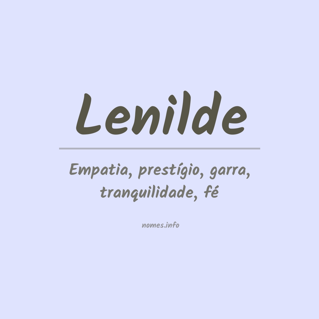 Significado do nome Lenilde