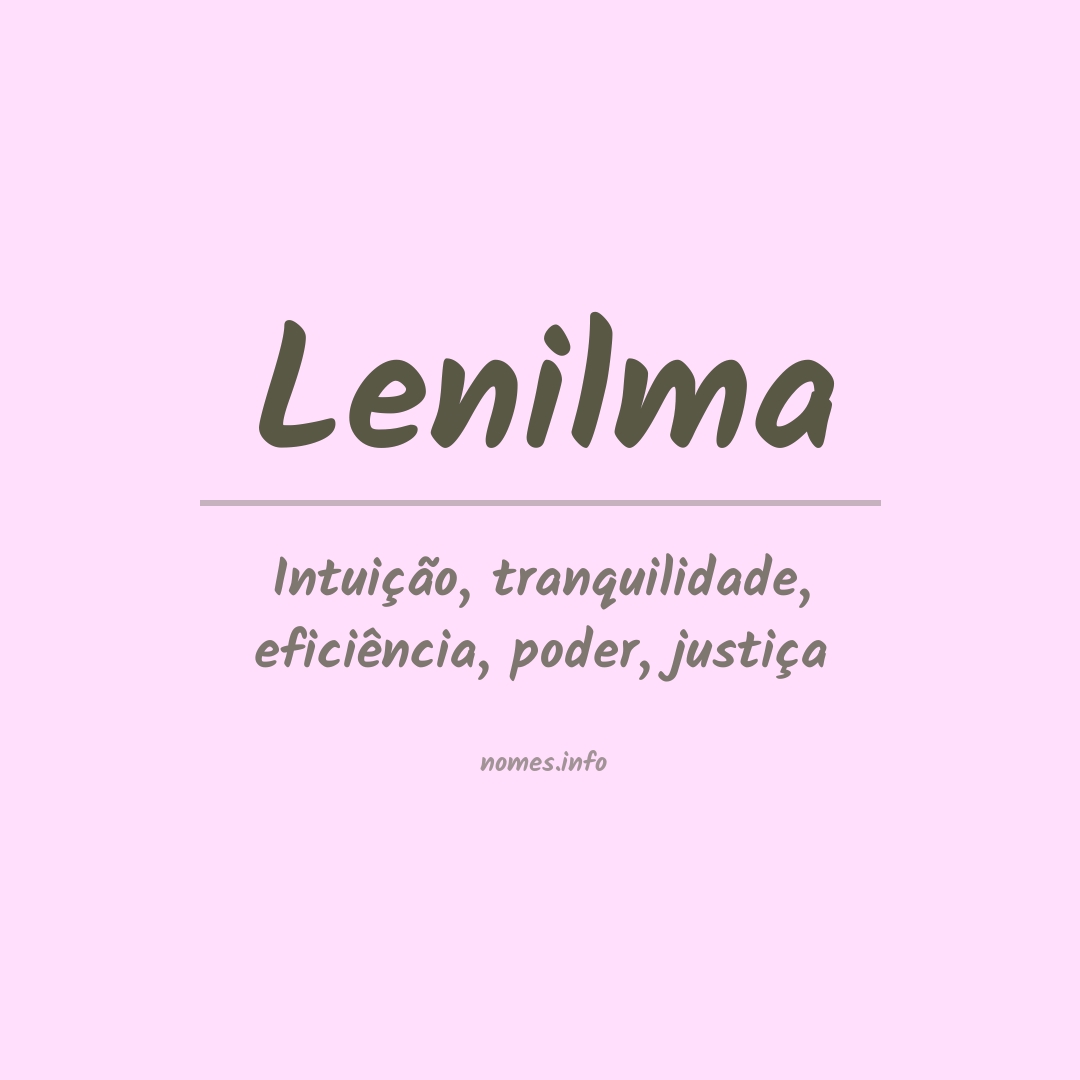 Significado do nome Lenilma