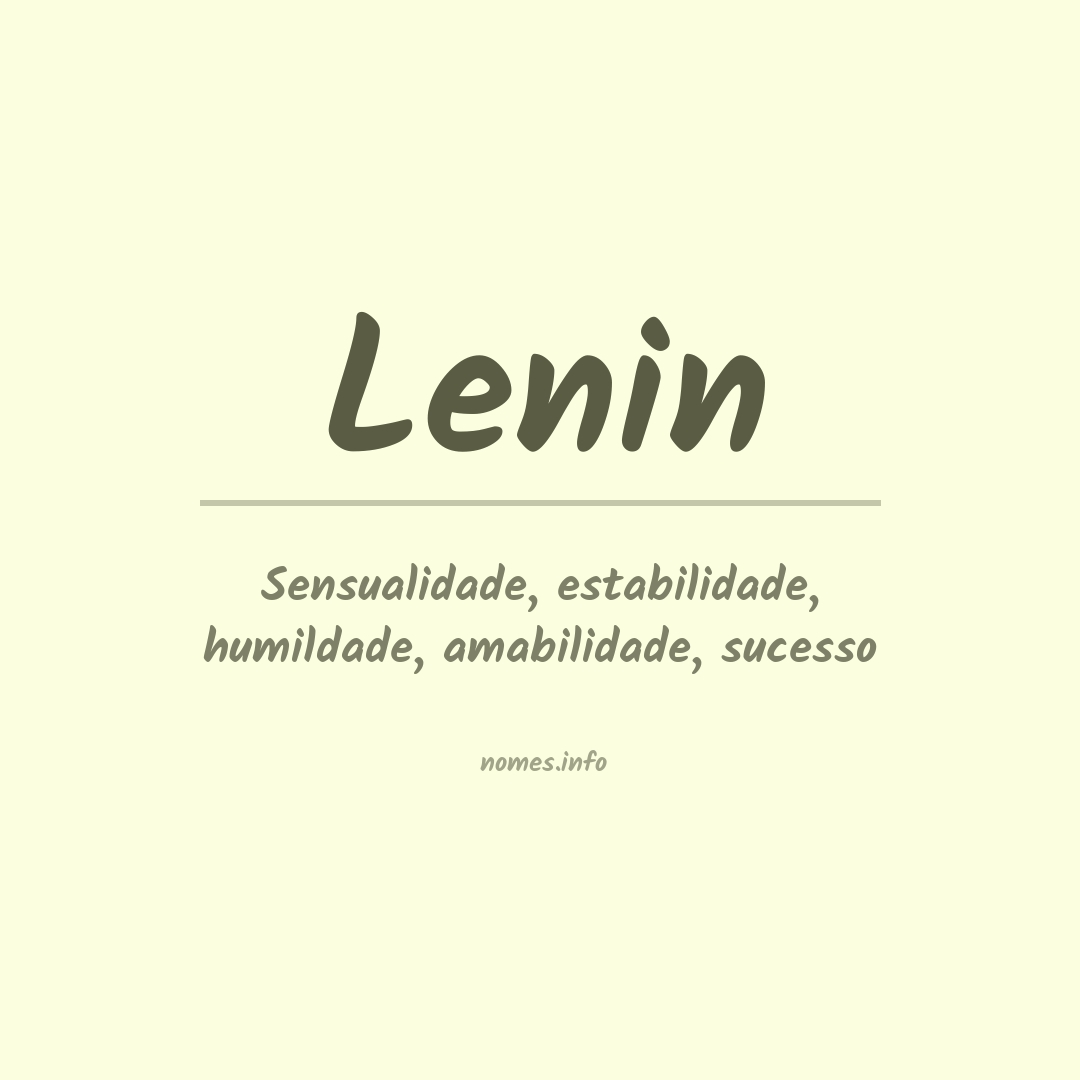 Significado do nome Lenin