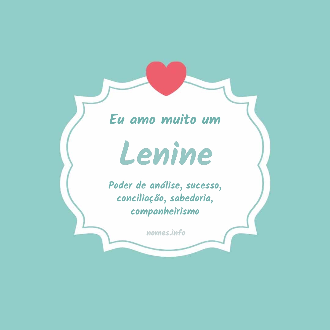 Eu amo muito Lenine